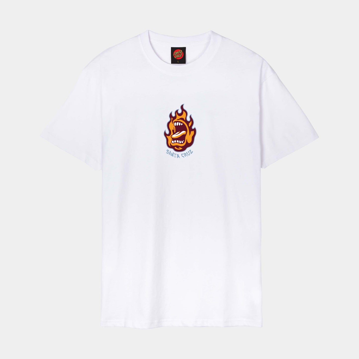 Santa Cruz Screaming Flame Front T Shirt White