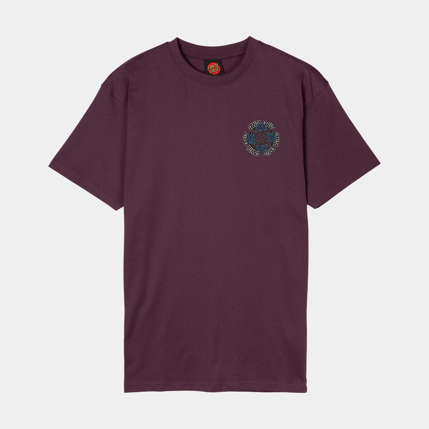 Santa Cruz Dressen Roses Evo T Shirt Dark Cherry
