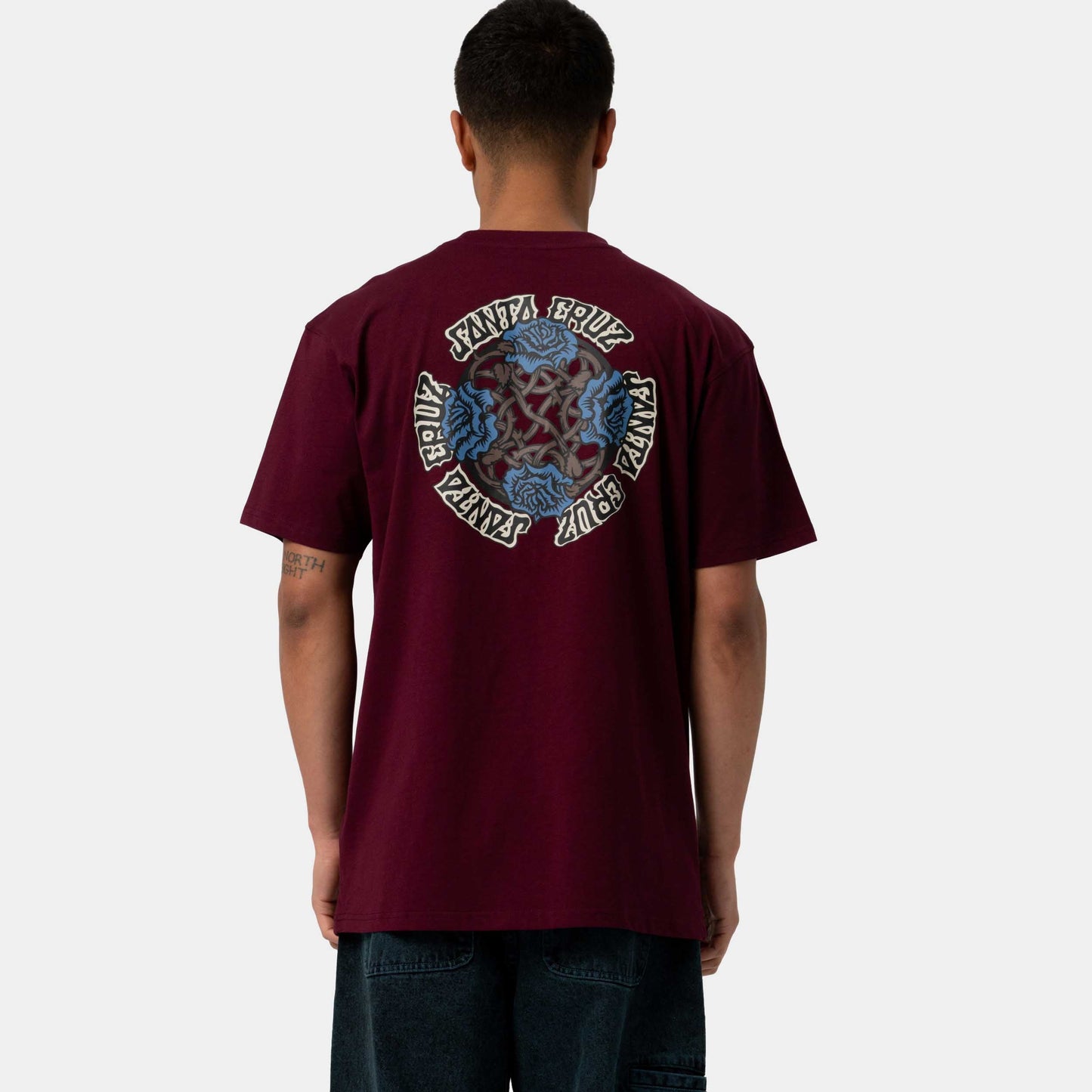 Santa Cruz Dressen Roses Evo T Shirt Dark Cherry