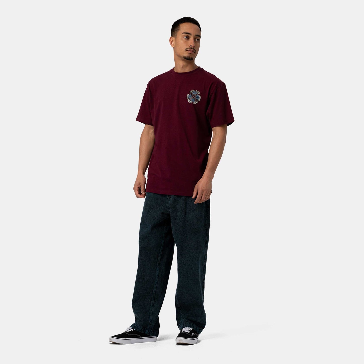 Santa Cruz Dressen Roses Evo T Shirt Dark Cherry