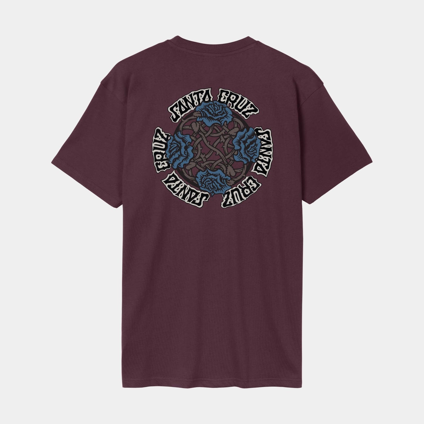 Santa Cruz Dressen Roses Evo T Shirt Dark Cherry