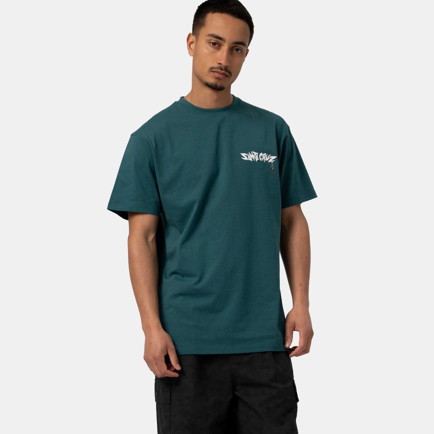 Santa Cruz Pace Torch Bones T Shirt Deep Sea