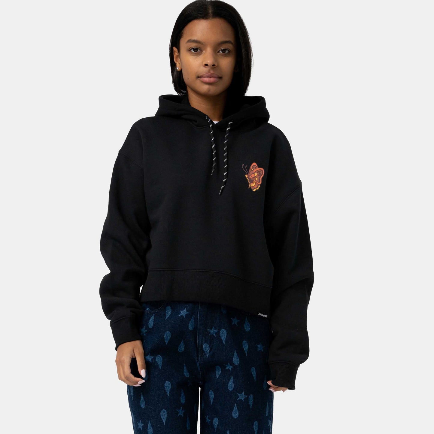 Santa Cruz Field Check Butterfly Hoodie Black