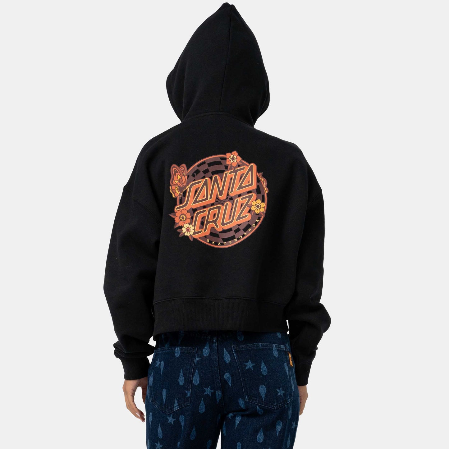 Santa Cruz Field Check Butterfly Hoodie Black