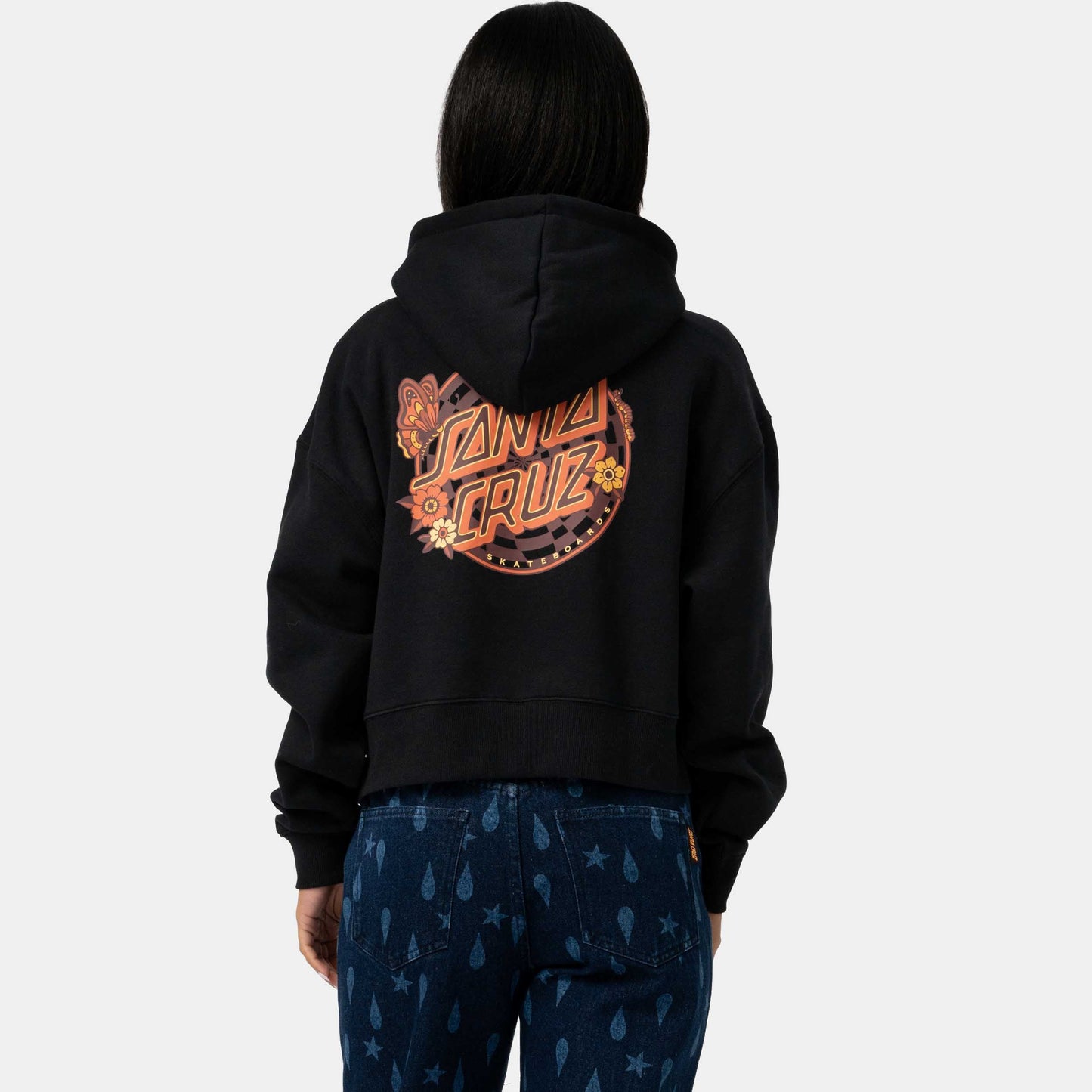 Santa Cruz Field Check Butterfly Hoodie Black