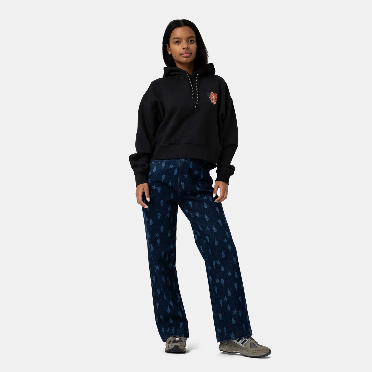 Santa Cruz Field Check Butterfly Hoodie Black