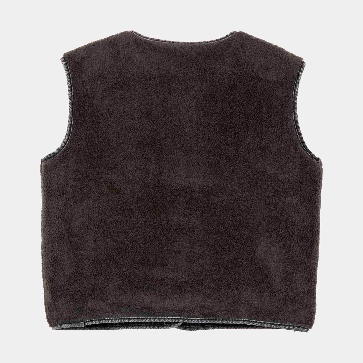 Santa Cruz Workers Reversible Vest Strange Mix Up Charcoal