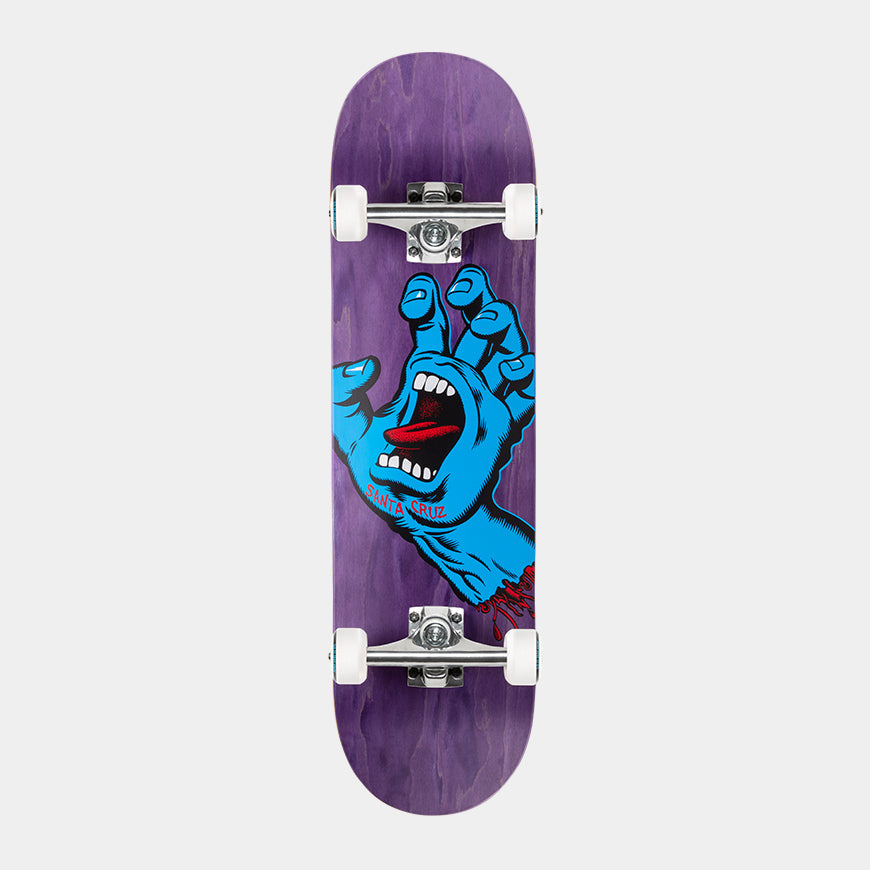 Santa Cruz Build At Home Complete - Screaming Hand With Krux 8.375in X 32in - Purple