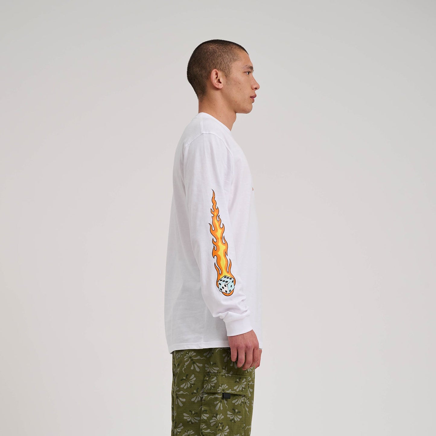 Flaming Dice Dot Santa Cruz L/S T-Shirt