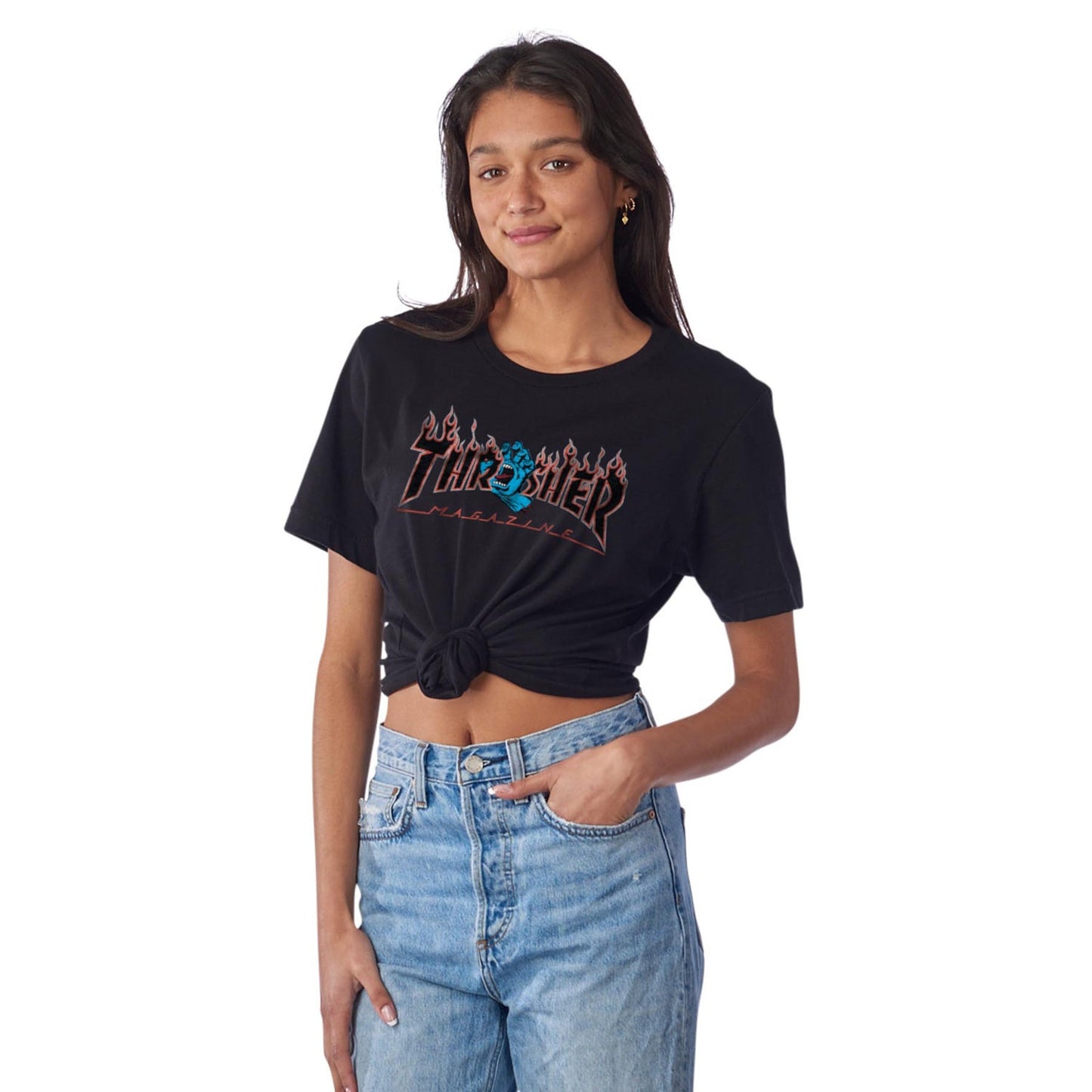 Thrasher X Santa Cruz Screaming Flame Logo T-Shirt