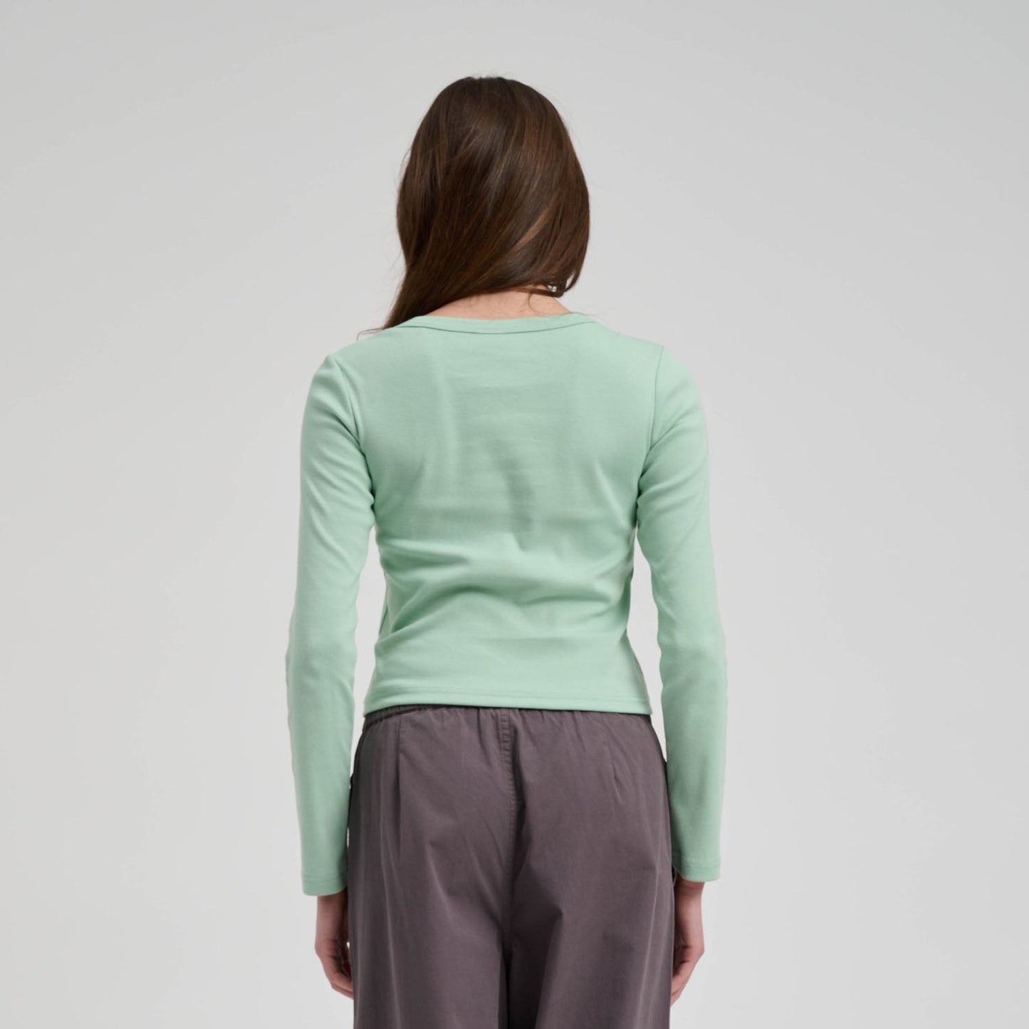 Partial Dot Emb L/S T-Shirt
