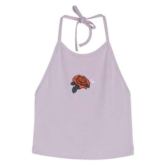 Rose Glimmer Halter Top