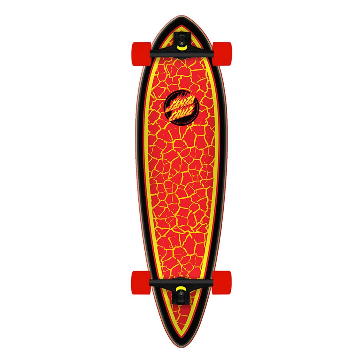Flame Dot Pintail 33" Skateboard Complete by Santa Cruz