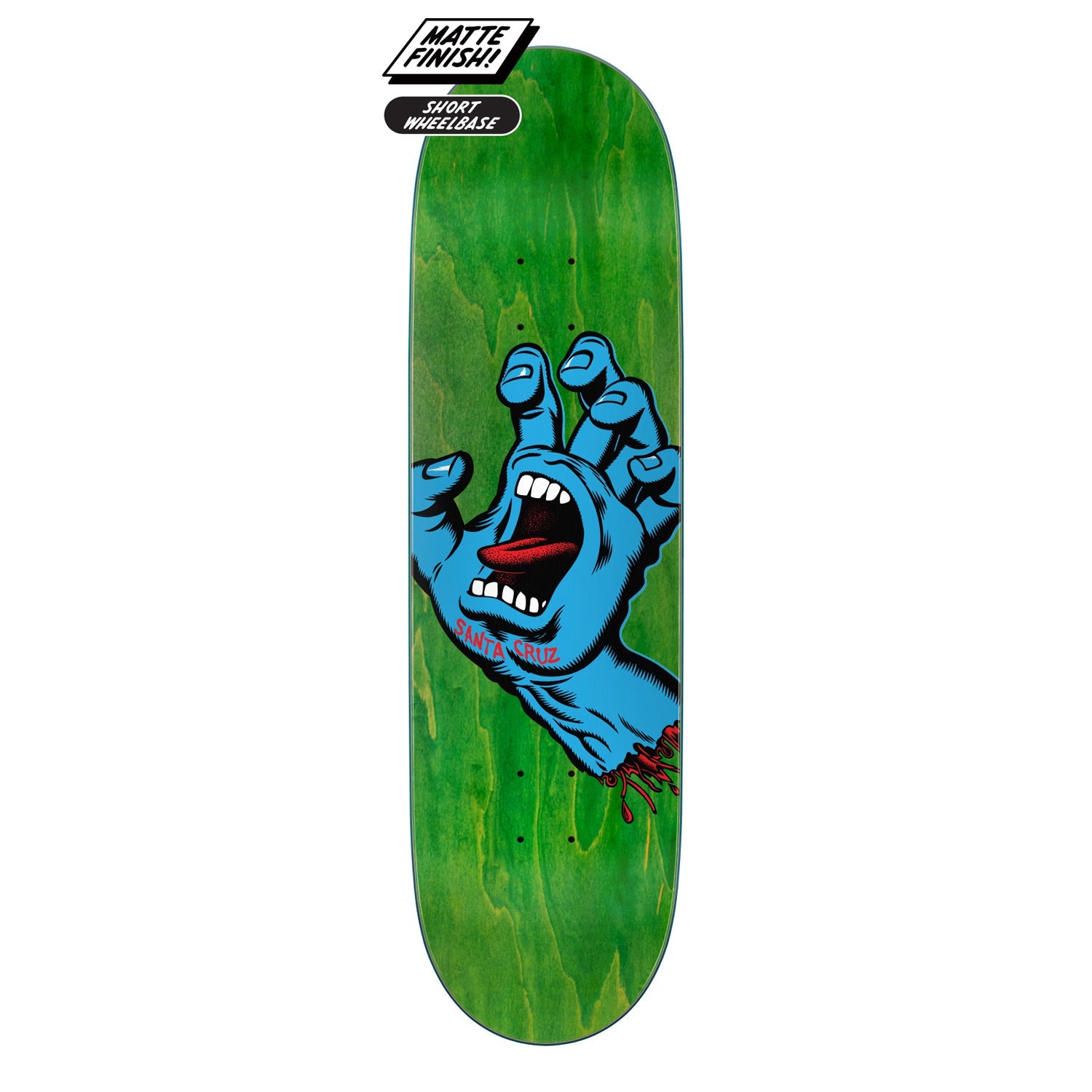 Screaming Hand 8.8" Matte Finish Skateboard Deck Multi