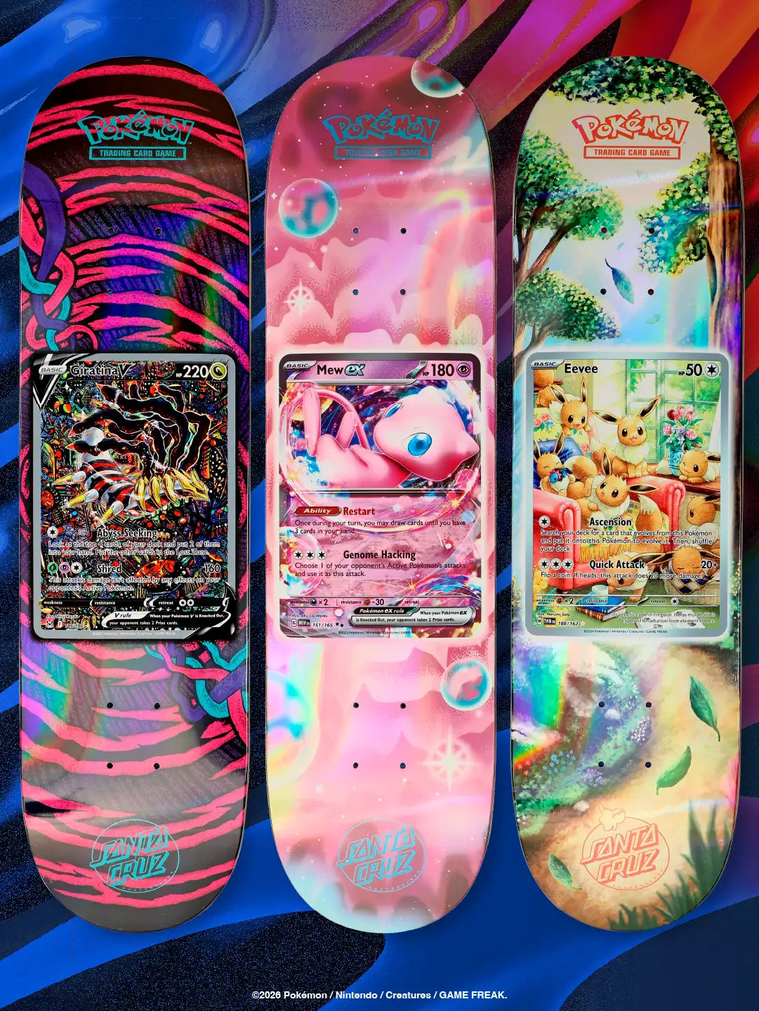 Santa Cruz | Pokemon TCG Blind Bag Skateboard Deck 8 in x 31.6 in Multi