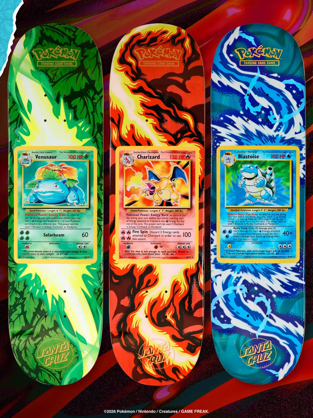 Santa Cruz | Pokemon TCG Blind Bag Skateboard Deck 8 in x 31.6 in Multi