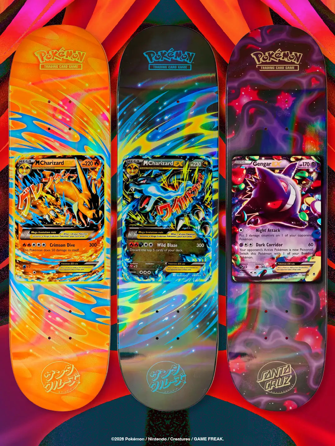 Santa Cruz | Pokemon TCG Blind Bag Skateboard Deck 8 in x 31.6 in Multi
