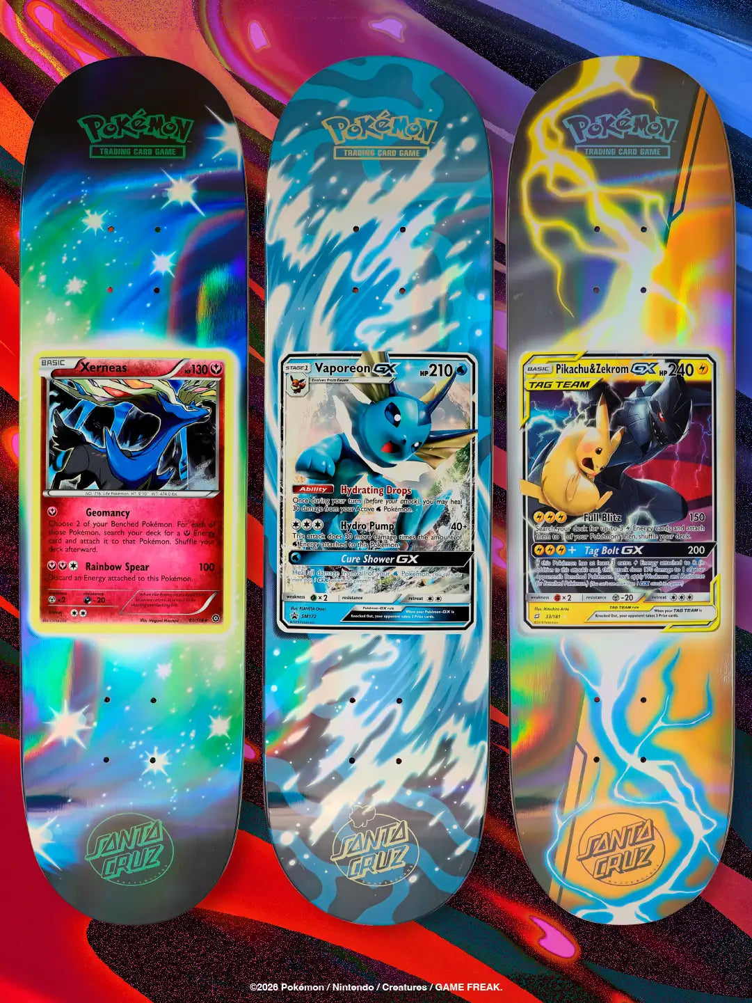 Santa Cruz | Pokemon TCG Blind Bag Skateboard Deck 8 in x 31.6 in Multi