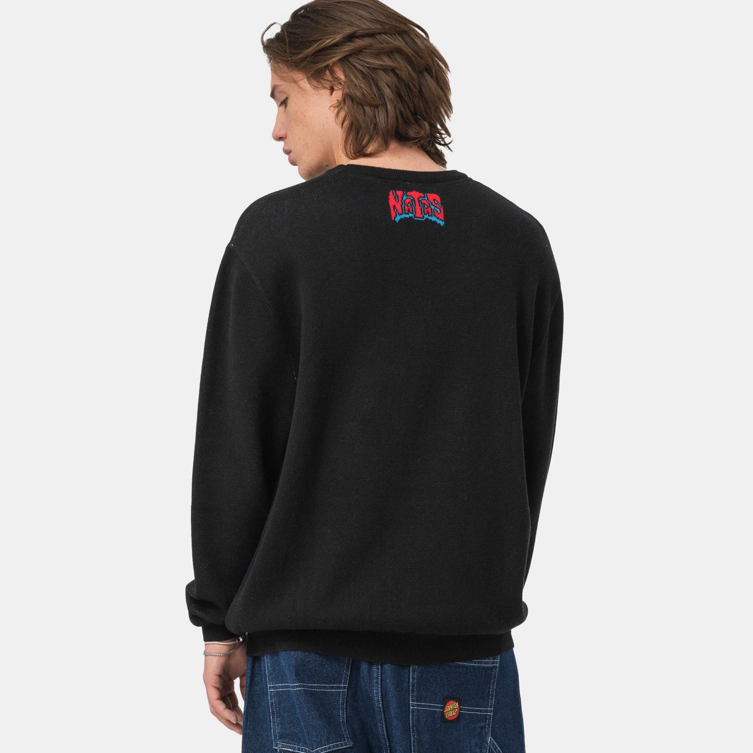 Santa Cruz Natas SC Panther Knit Crew Black