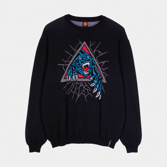 Santa Cruz Natas SC Panther Knit Crew Black