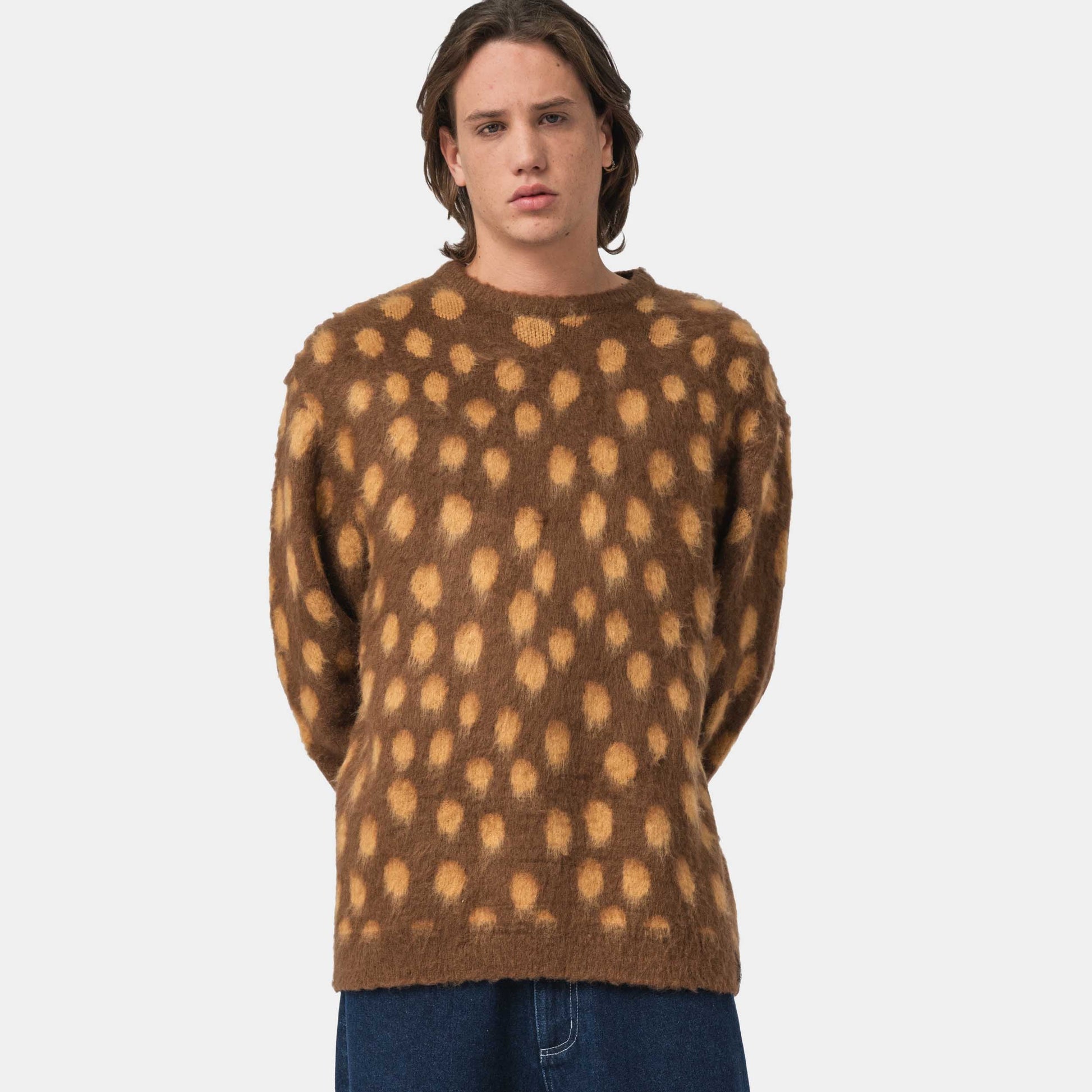 Santa Cruz Jaguar Knit Crew Brown