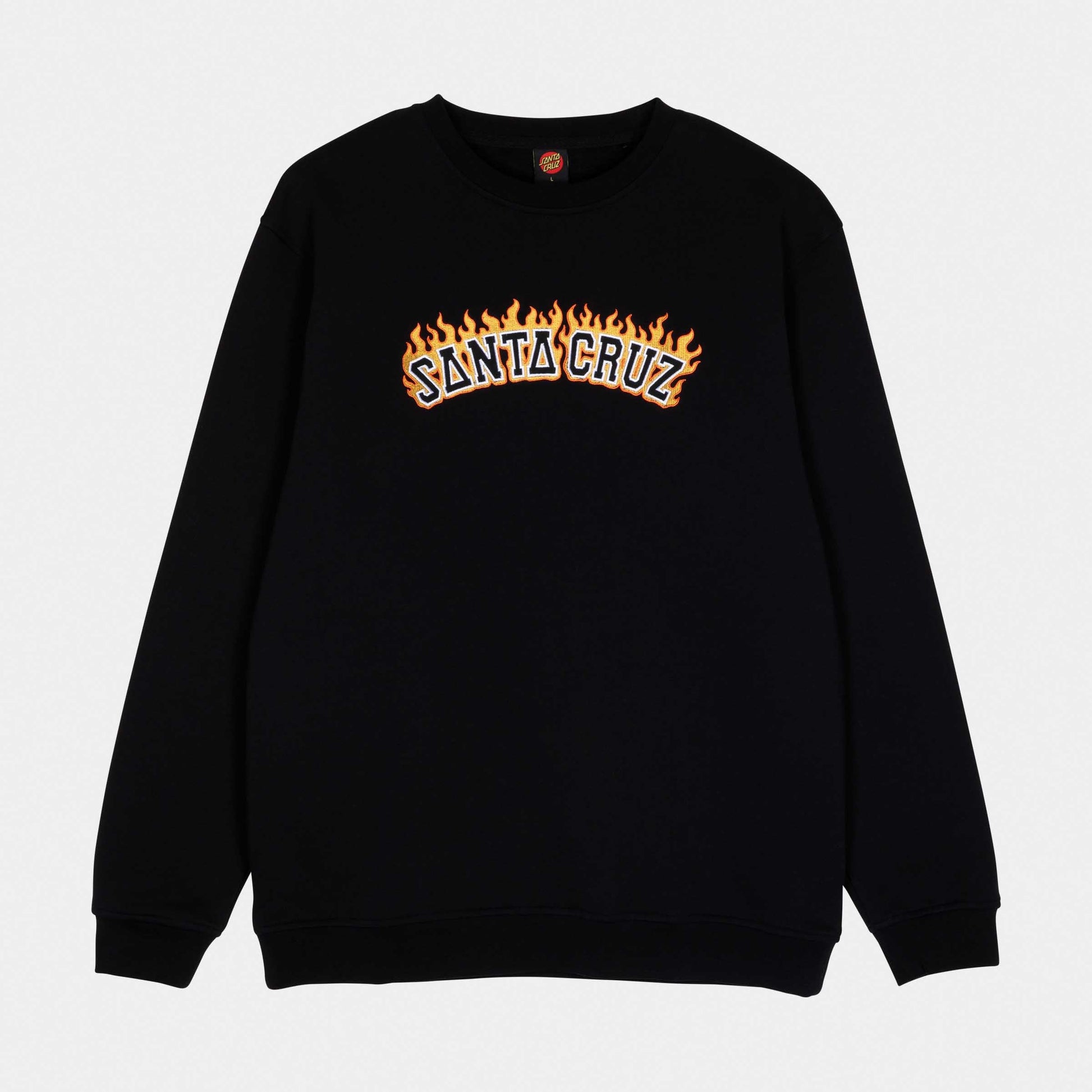 Santa Cruz Burnt Collegiate Crew Black