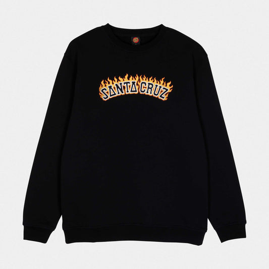 Santa Cruz Burnt Collegiate Crew Black