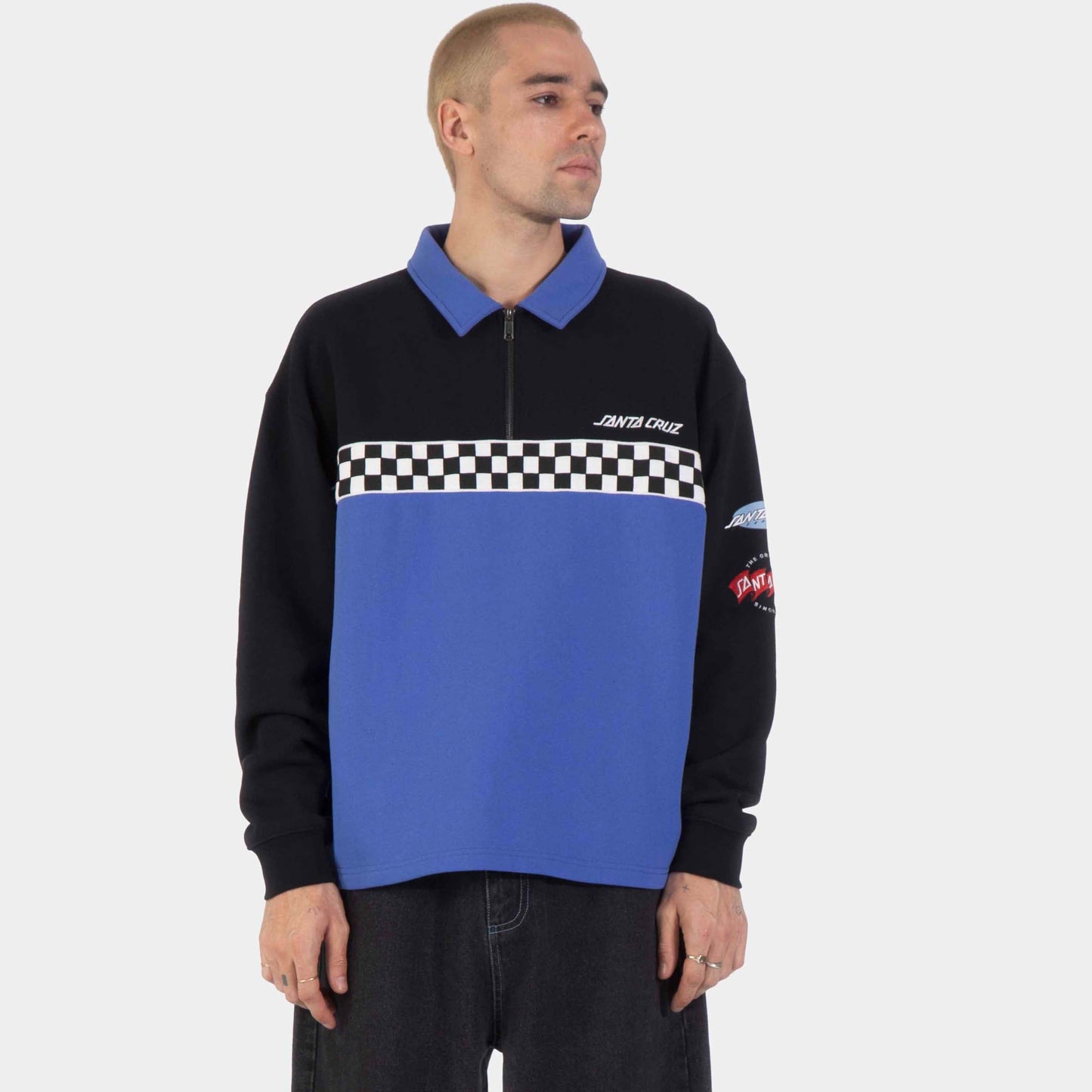 Santa Cruz | Podium 1/4 Zip Crew Black Sapphire