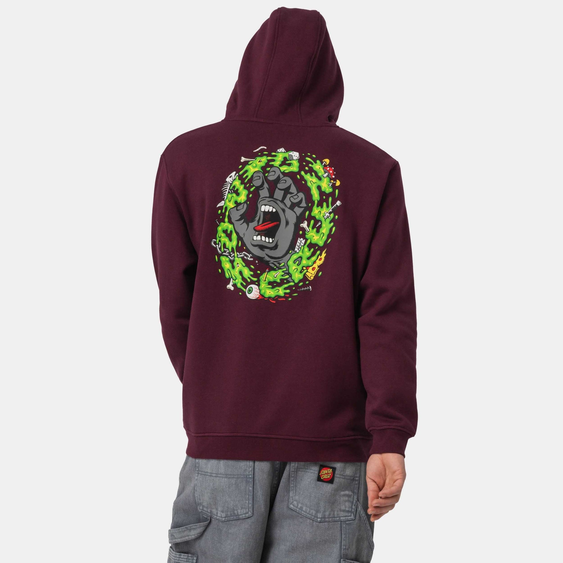 Santa Cruz Slime Scream Hoodie Dark Cherry