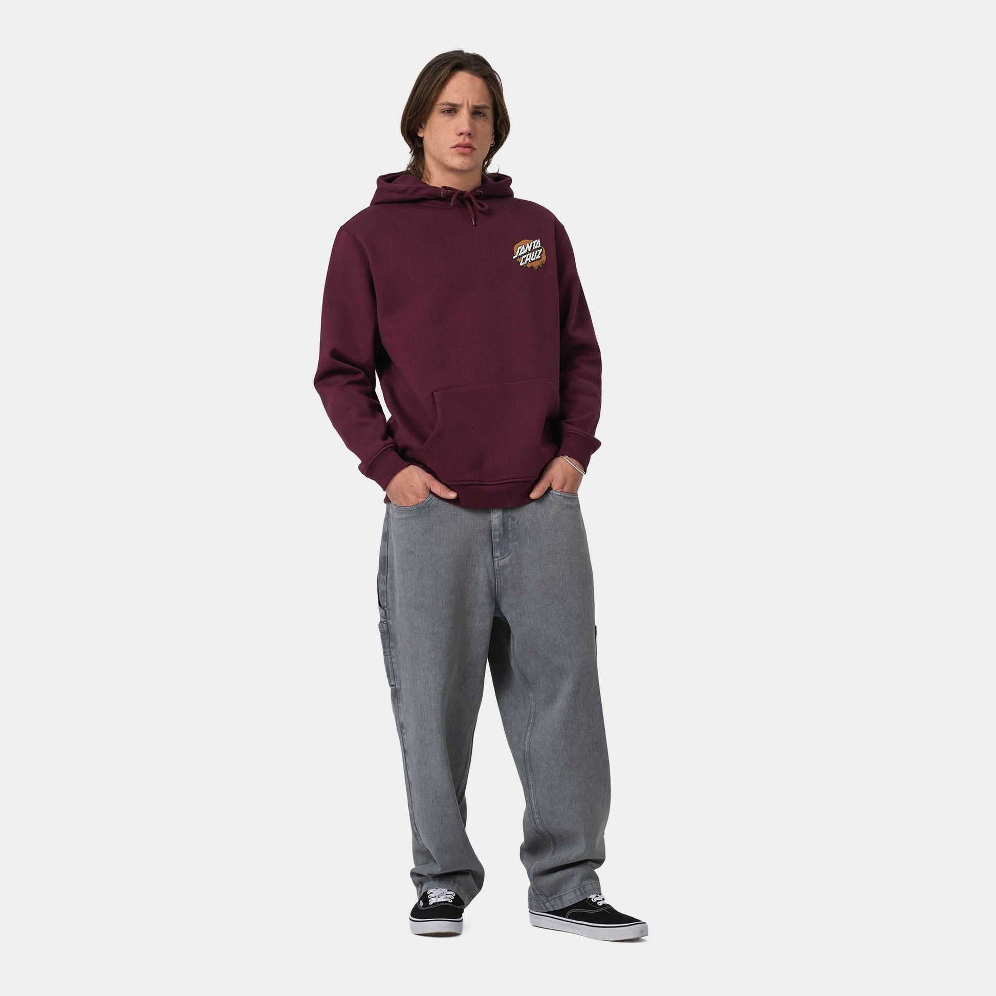 Santa Cruz Slime Scream Hoodie Dark Cherry