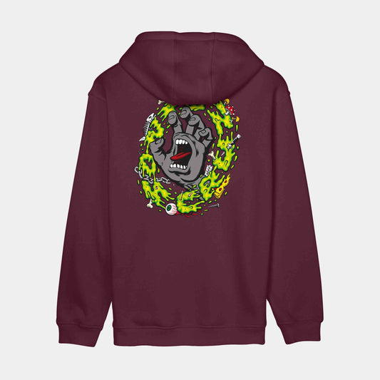 Santa Cruz Slime Scream Hoodie Dark Cherry