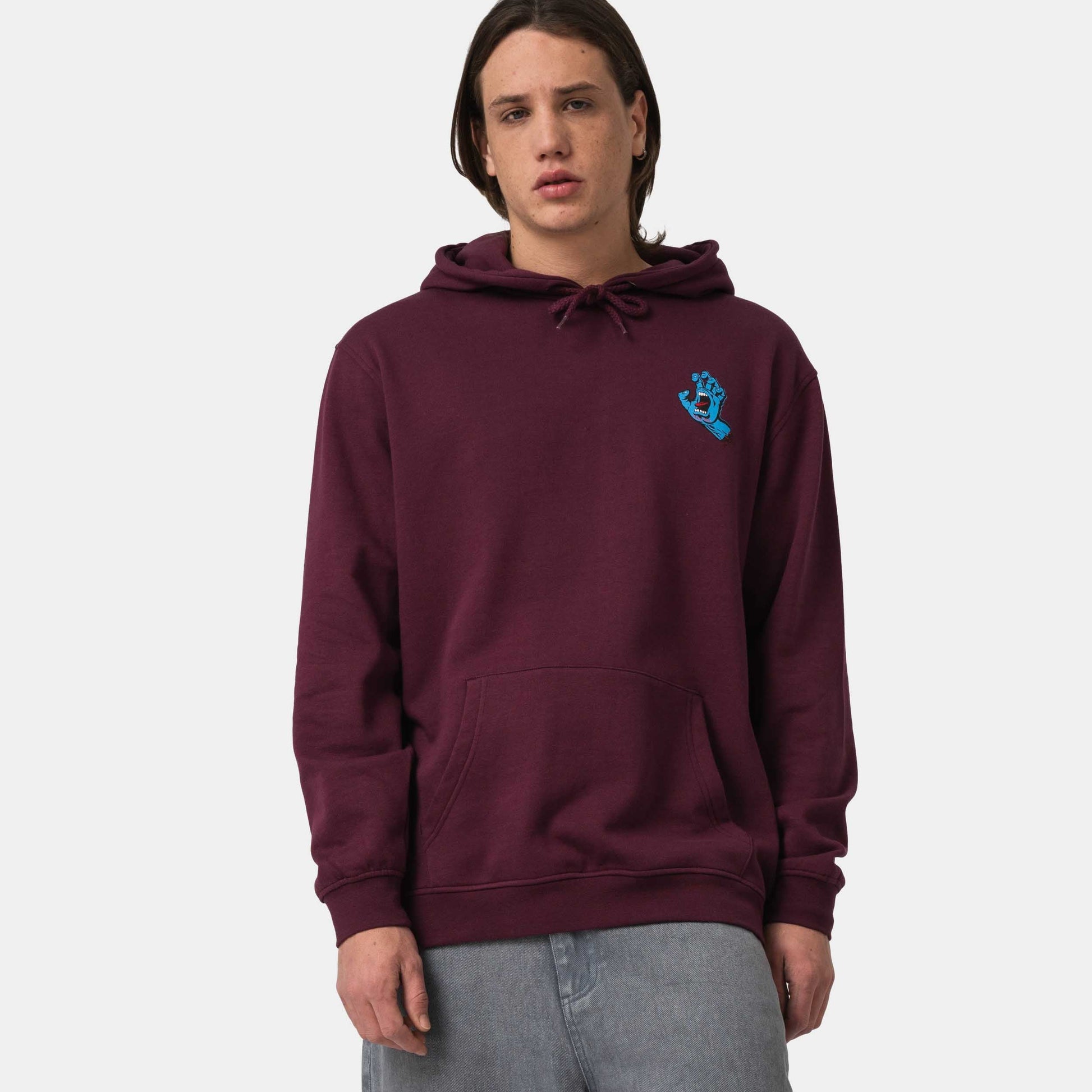 Santa Cruz Screaming Hand Santa Cruz Hoodie Dark Cherry