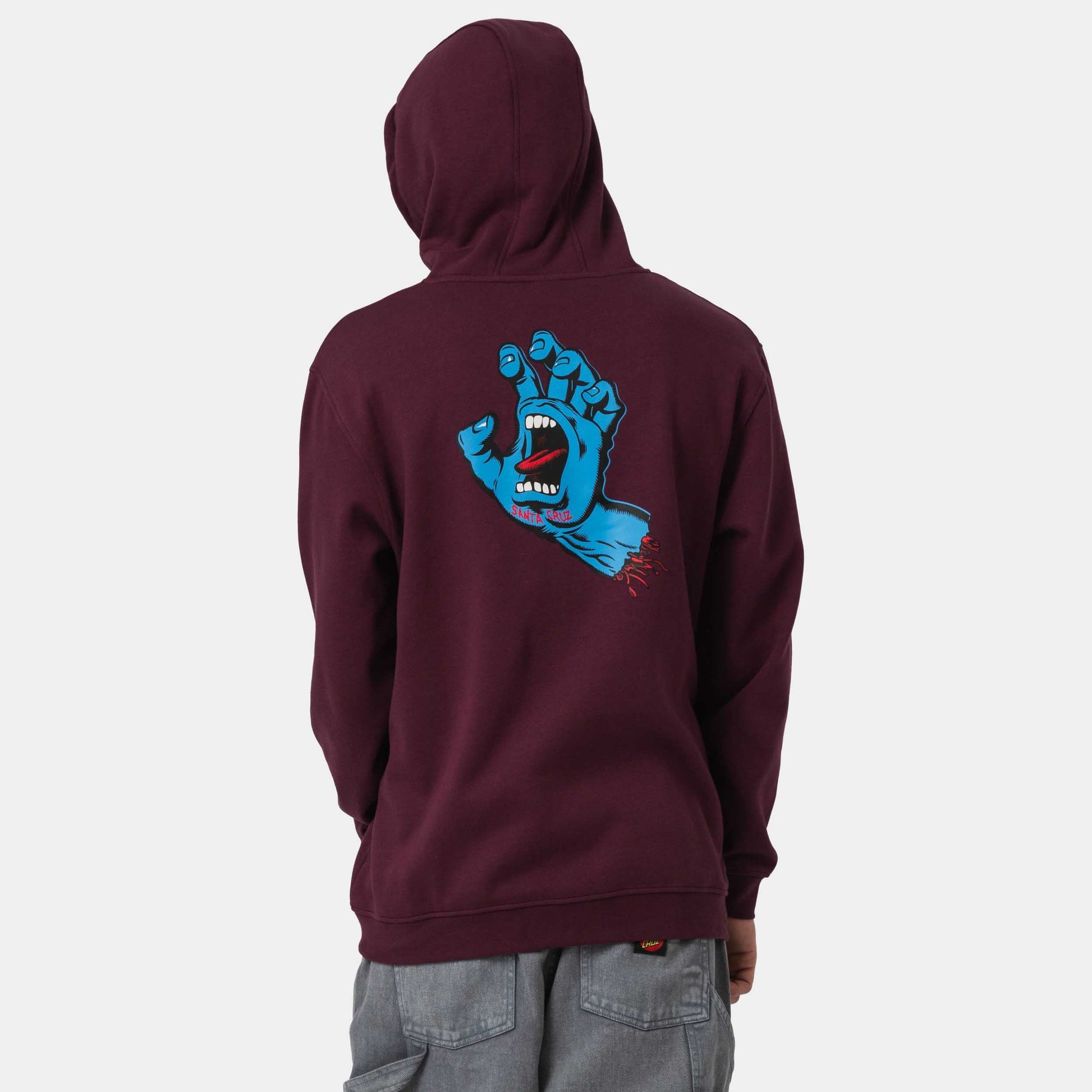 Santa Cruz Screaming Hand Santa Cruz Hoodie Dark Cherry