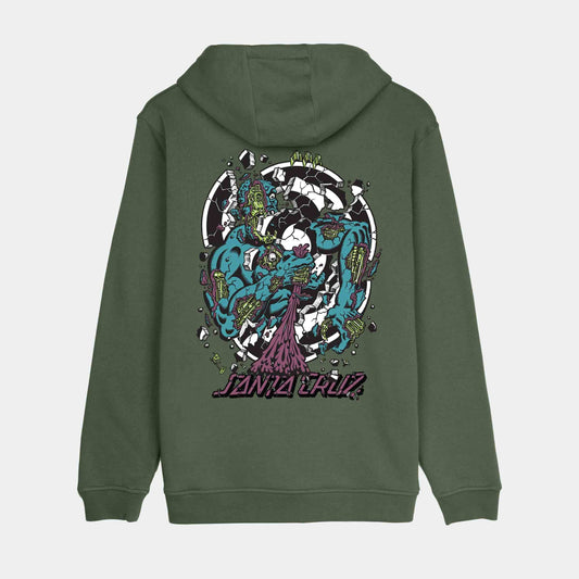 Santa Cruz Roskopp Dissect Strip Hoodie Dark Moss