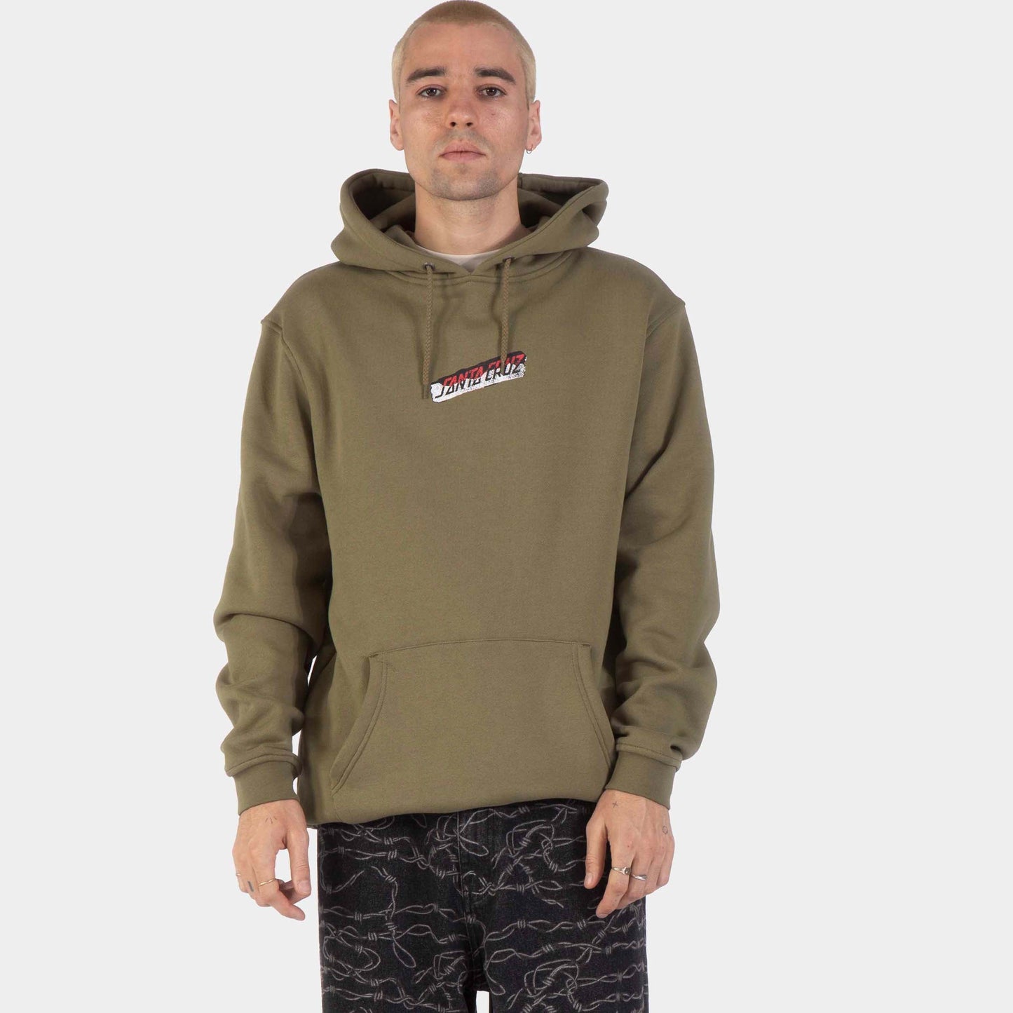 Santa Cruz | Damaged Hand Hoodie Deep Olive