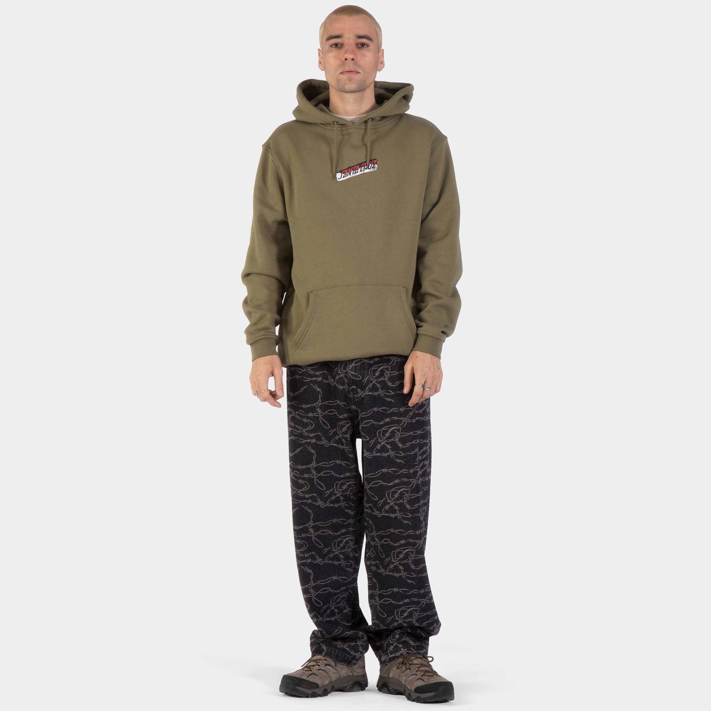 Santa Cruz | Damaged Hand Hoodie Deep Olive