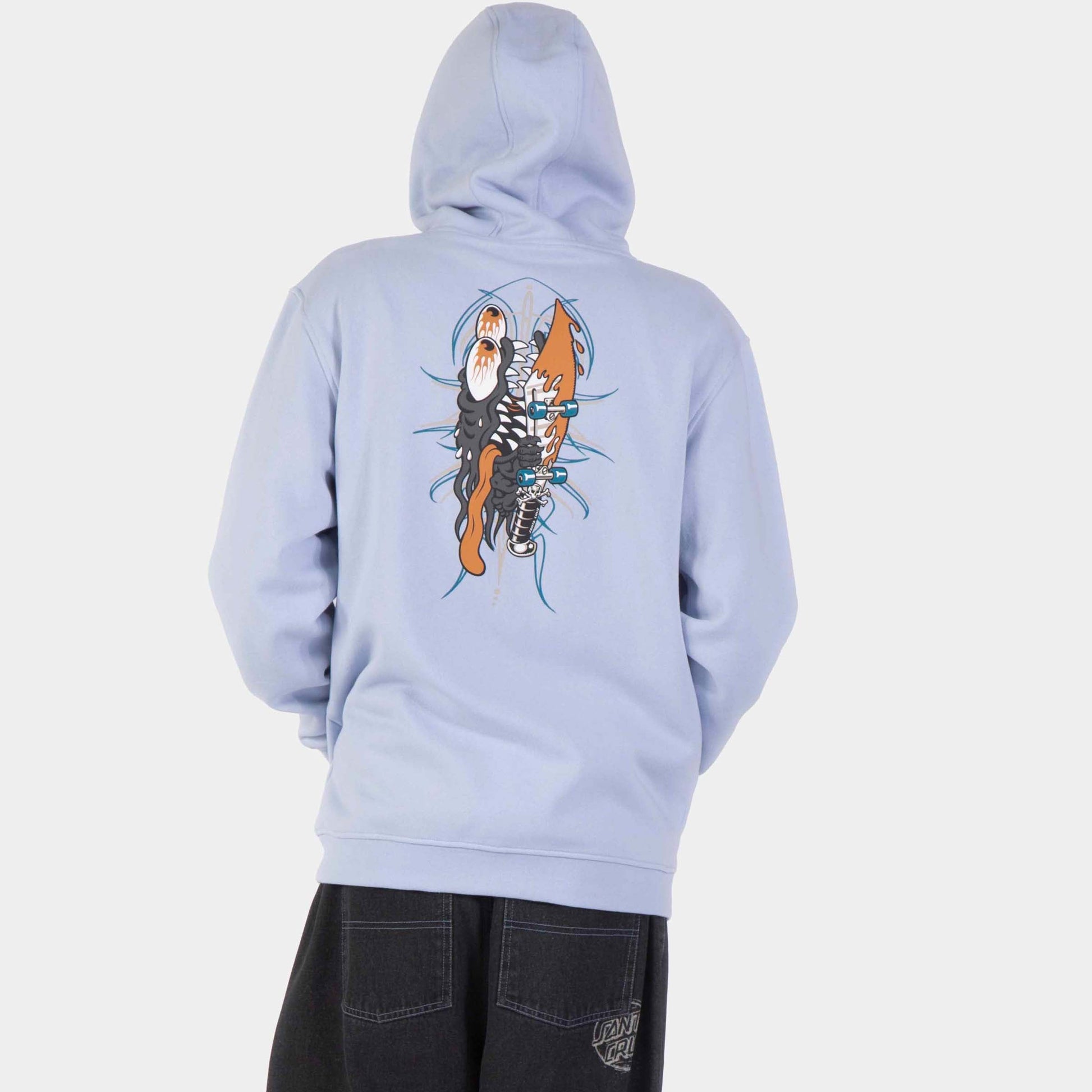 Santa Cruz | Meek Pinstripe Slasher Hoodie Ice Blue