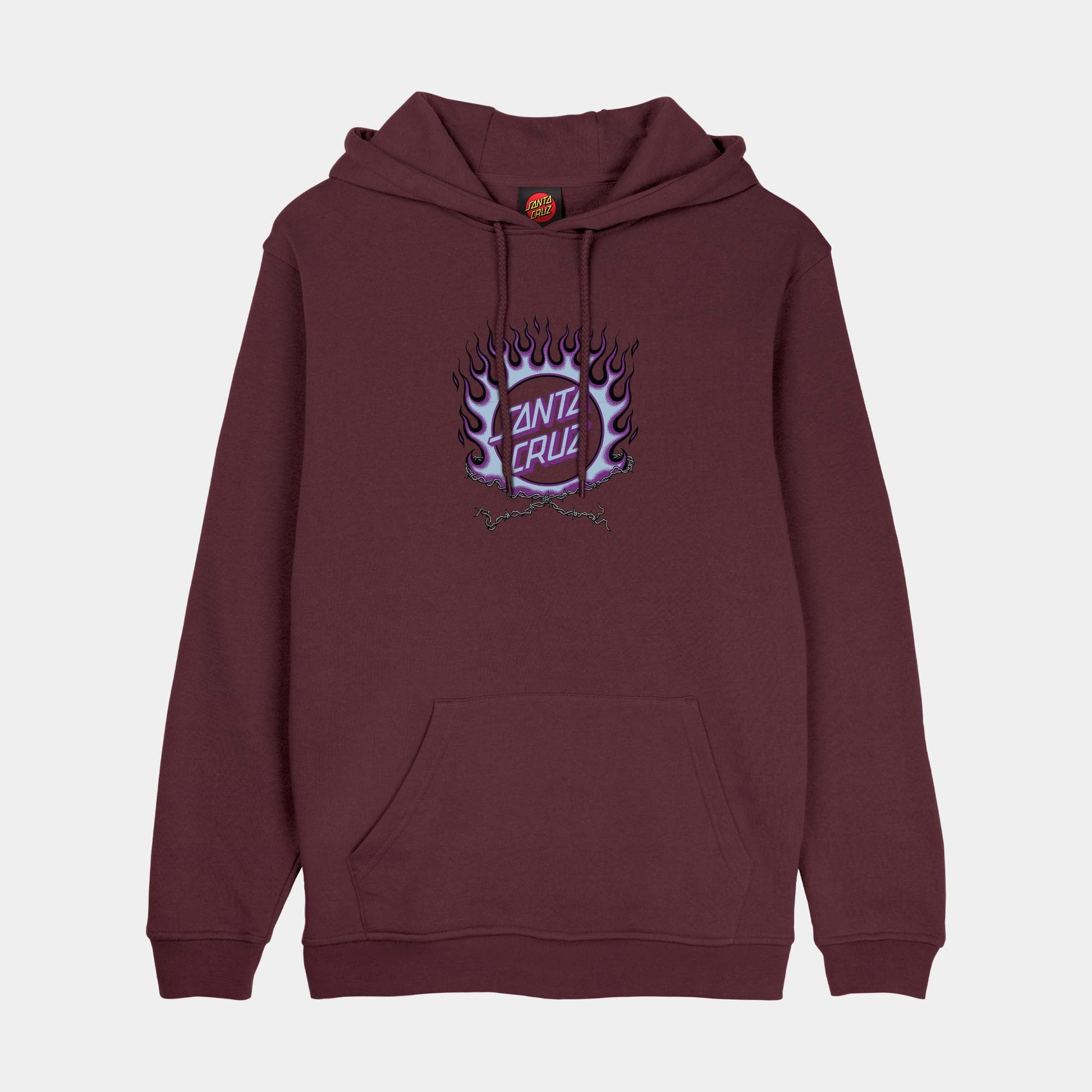 Santa Cruz | Forging Dot Centre Hoodie Dark Plum