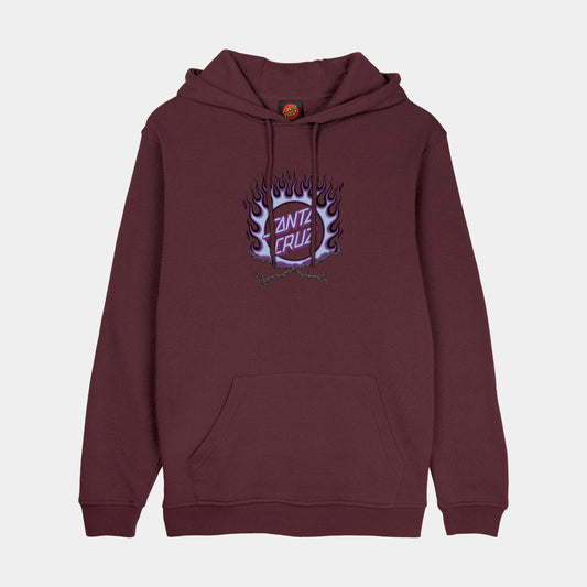 Santa Cruz | Forging Dot Centre Hoodie Dark Plum