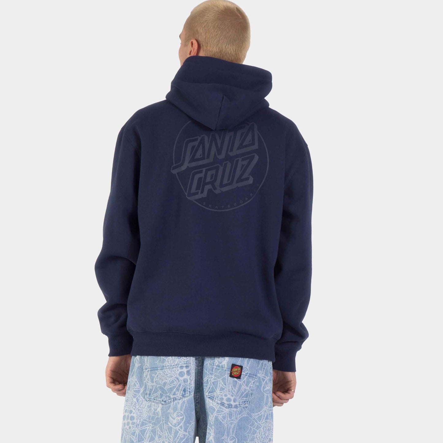 Santa Cruz | Tonal Opus Dot Stripe Hoodie Midnight Blue