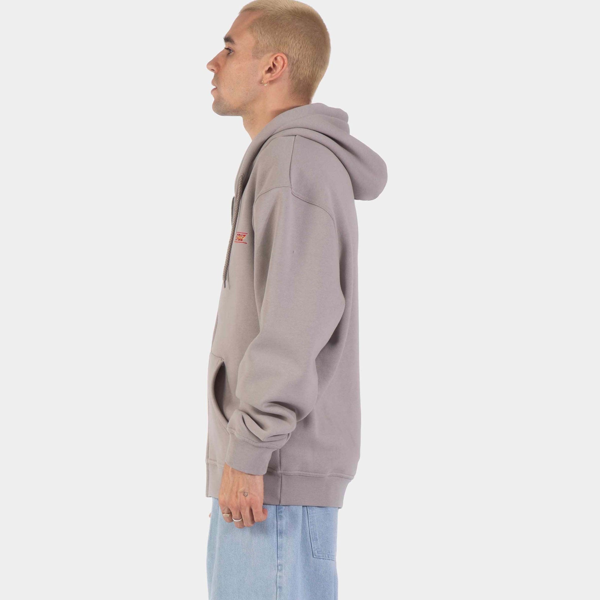 Santa Cruz | Classic Strip Fade Zip Hoodie Warm Grey