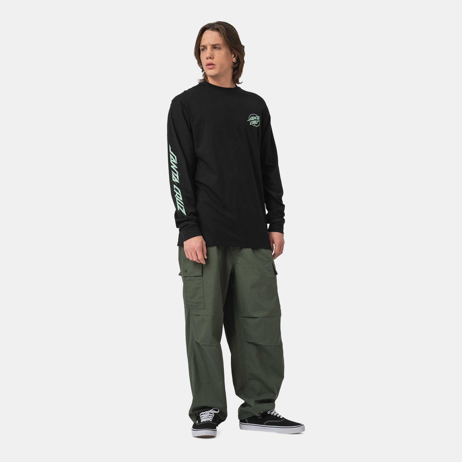 Santa Cruz Cyber Dot L/S T-Shirt Black