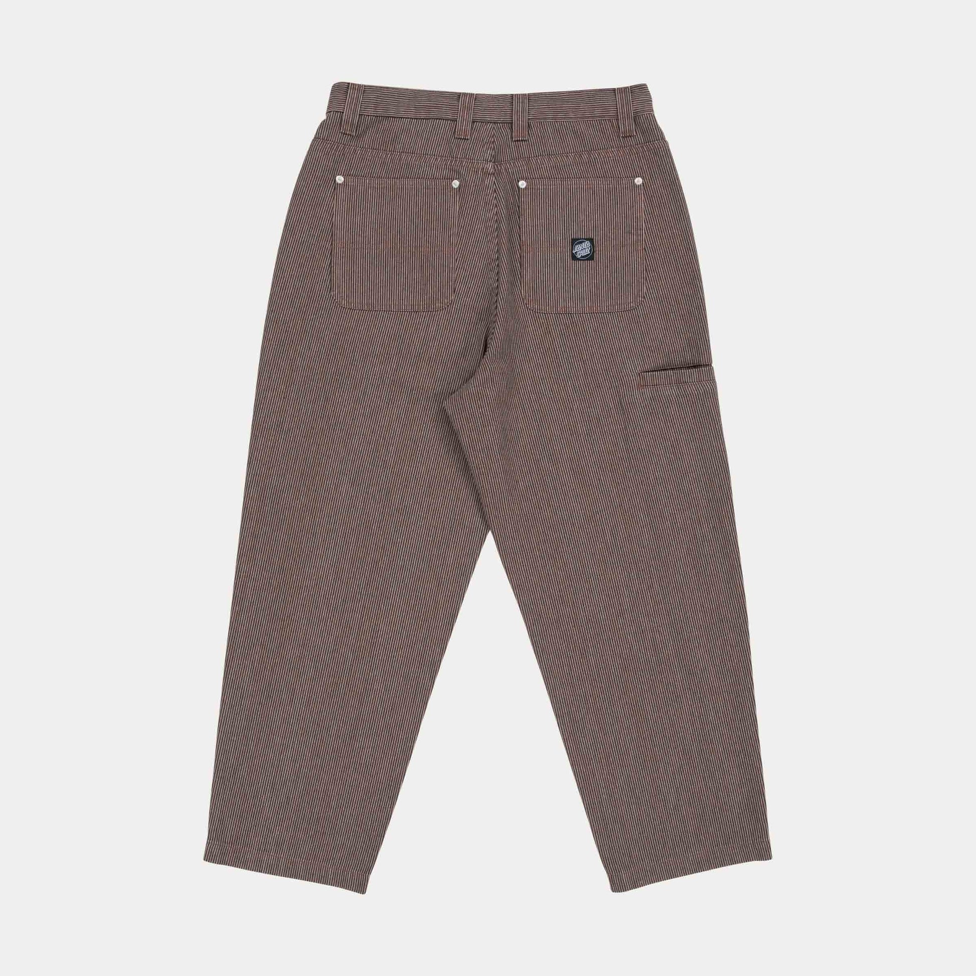 Santa Cruz Railroad Pants Brown Hickory Stripe