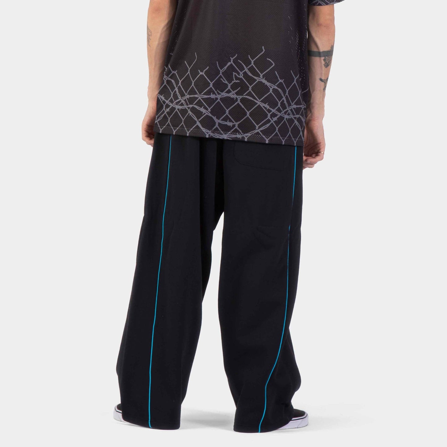 Santa Cruz | Pinstripe Wide Leg Jogger Black