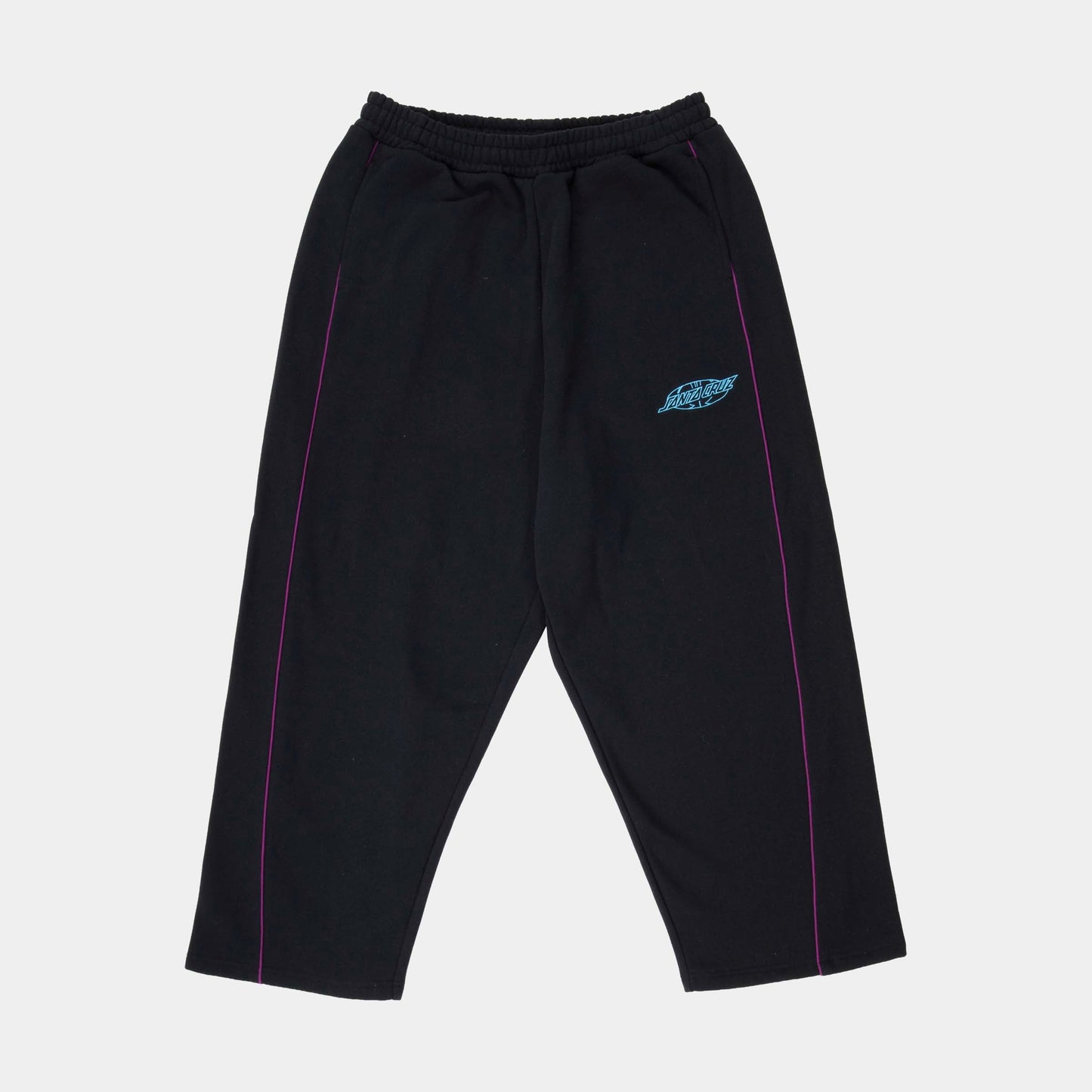 Santa Cruz | Pinstripe Wide Leg Jogger Black