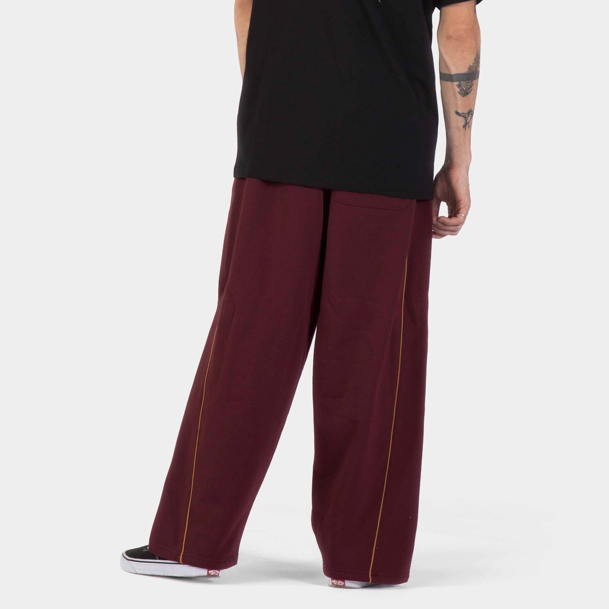 Santa Cruz | Pinstripe Wide Leg Jogger Dark Plum