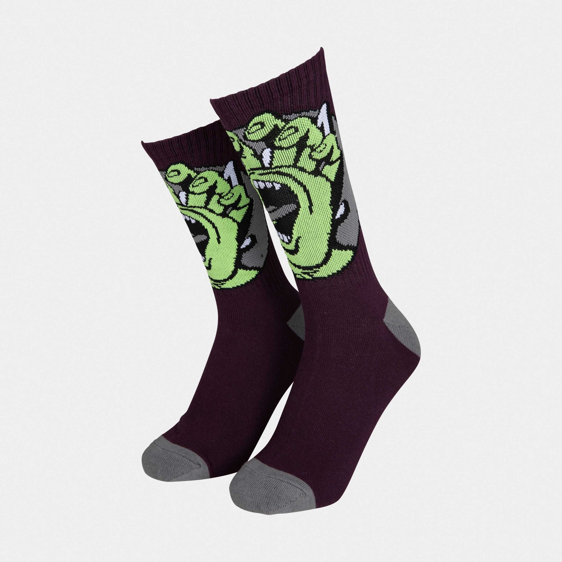 Santa Cruz Hand Dot Socks Dark Cherry