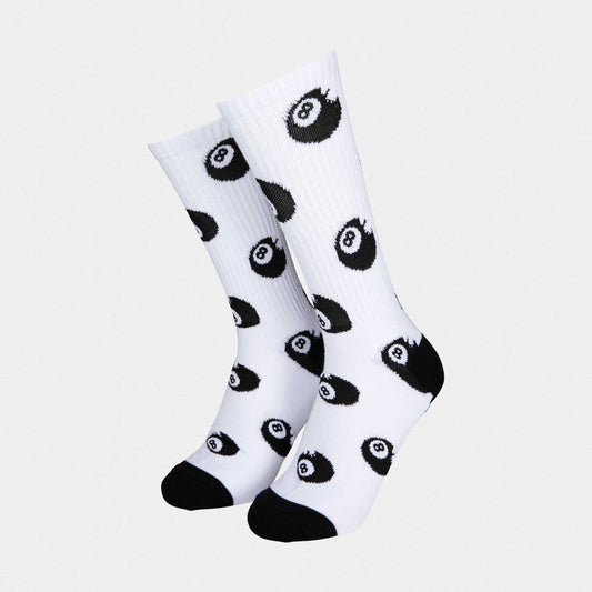 Santa Cruz Winkowski Eight Ballr (2 Pack) Socks White & Black