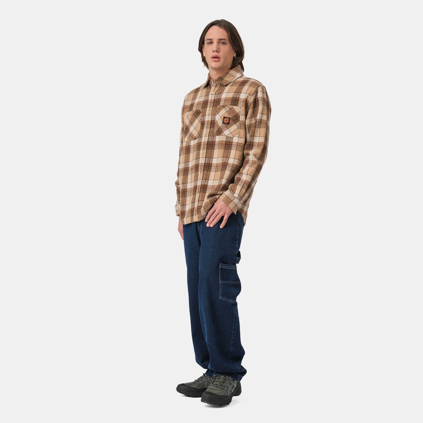 Santa Cruz Apex Shirt Brown Check