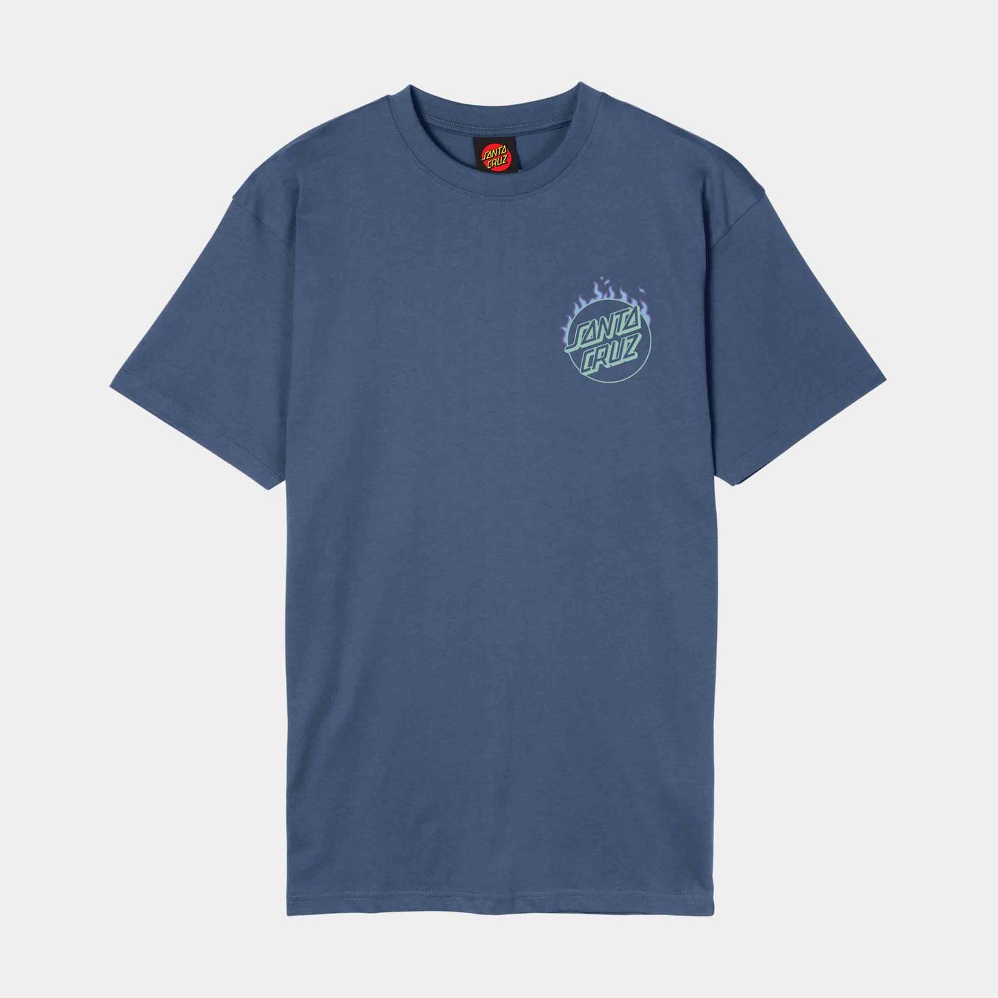 Santa Cruz Burnt Opus OVRSZD T-Shirt Heritage Blue